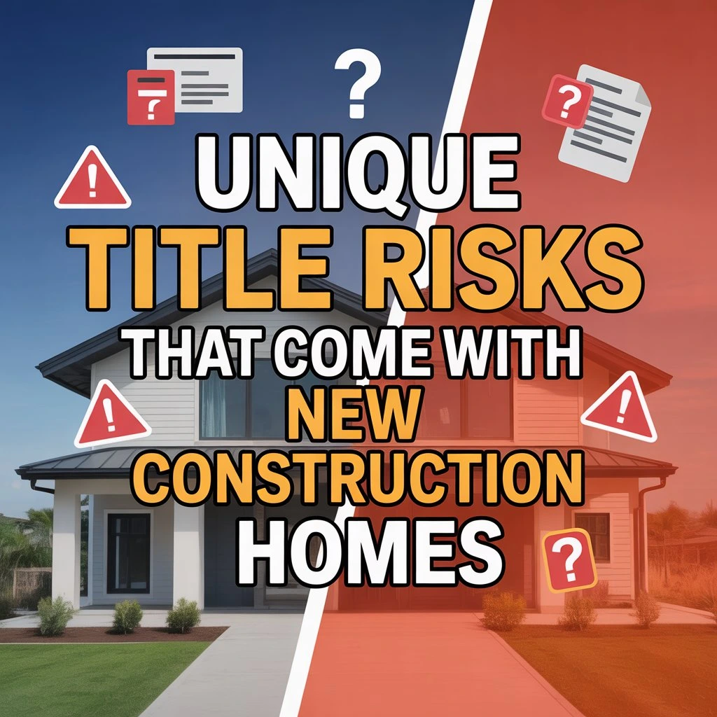 Unique Title Risks That Come With New Construction Homes
